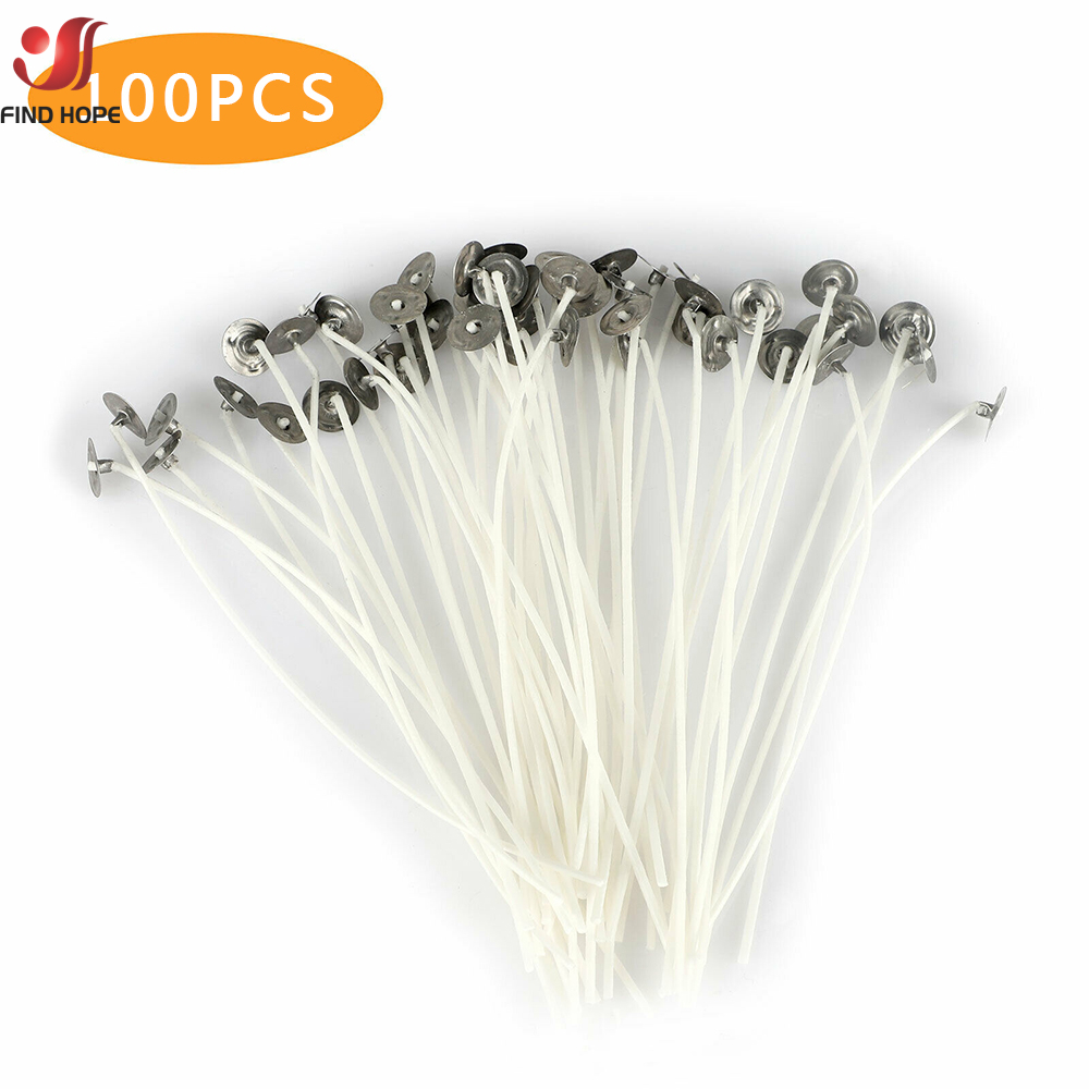 Cotton Wick Pre Tabbed - 100 Teile/beutel Rauchfreie Kerze Dochte 2,5-20