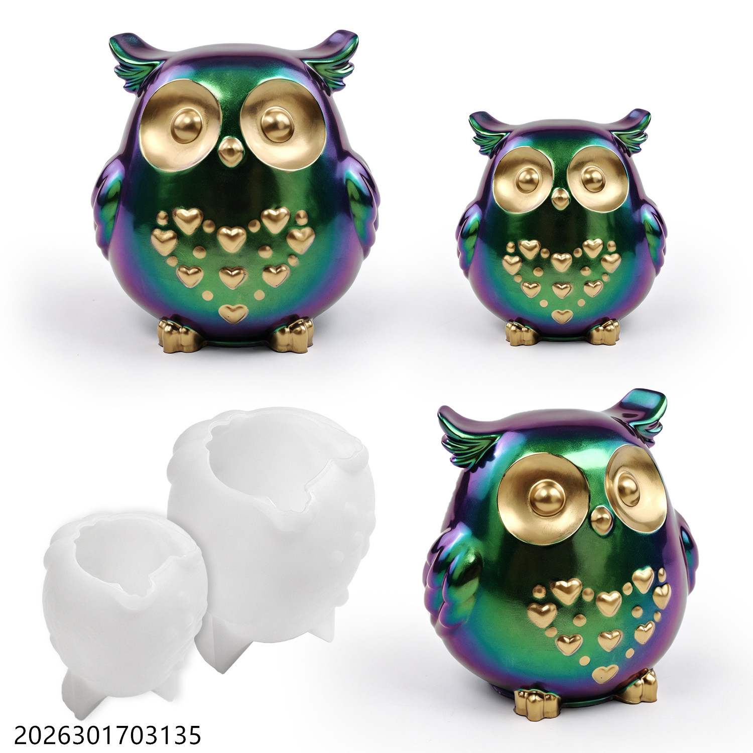 Candle Making Items - Eulen-Silikonform 3D Vogelform-Set für DIY Epoxidharz